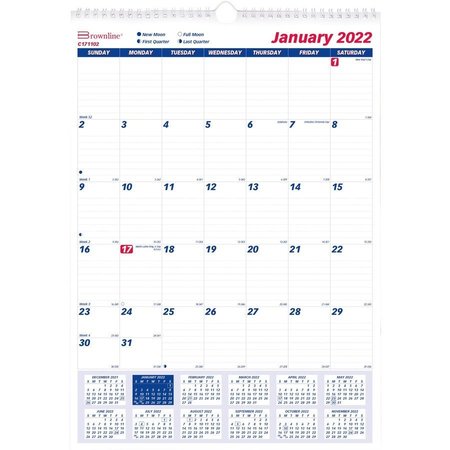 BROWNLINE Calendar, Wall, Monthly REDC171102